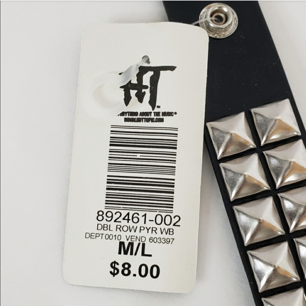 Hot Topic Pyramid Studed Faux Leather Bracelets - Picture 4 of 5
